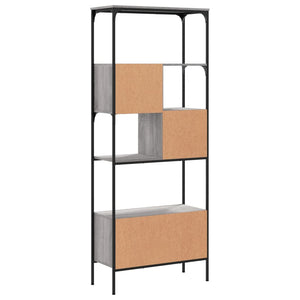 vidaXL Bookcase 5-Tier Grey Sonoma 76x33x188.5 cm Engineered Wood