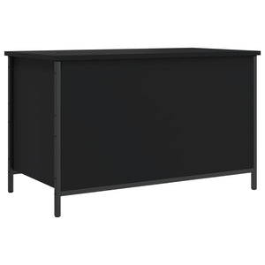 vidaXL Storage Bench Black 80x42.5x50 cm Engineered Wood