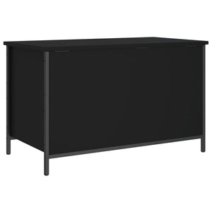 vidaXL Storage Bench Black 80x42.5x50 cm Engineered Wood