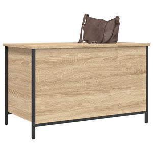 vidaXL Storage Bench Sonoma Oak 80x42.5x50 cm Engineered Wood