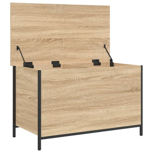 vidaXL Storage Bench Sonoma Oak 80x42.5x50 cm Engineered Wood