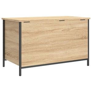 vidaXL Storage Bench Sonoma Oak 80x42.5x50 cm Engineered Wood