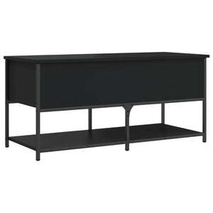 vidaXL Storage Bench Black 100x42.5x47 cm Engineered Wood