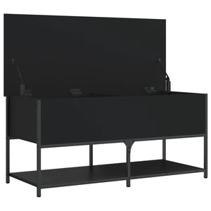 vidaXL Storage Bench Black 100x42.5x47 cm Engineered Wood