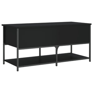 vidaXL Storage Bench Black 100x42.5x47 cm Engineered Wood