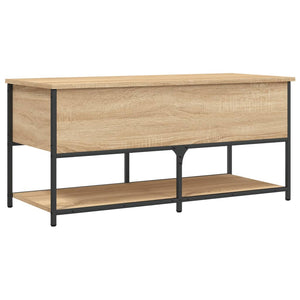 vidaXL Storage Bench Sonoma Oak 100x42.5x47 cm Engineered Wood