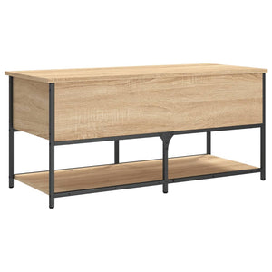 vidaXL Storage Bench Sonoma Oak 100x42.5x47 cm Engineered Wood