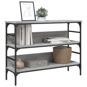 vidaXL Console Table Grey Sonoma 100x32x75 cm Engineered Wood