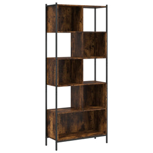 vidaXL Bookcase Smoked Oak 72x28x172 cm Engineered Wood