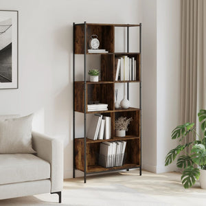 vidaXL Bookcase Smoked Oak 72x28x172 cm Engineered Wood