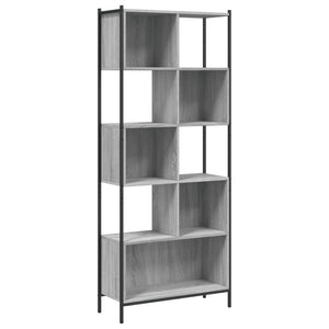 vidaXL Bookcase Grey Sonoma 72x28x172 cm Engineered Wood