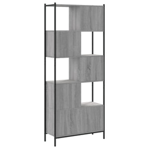 vidaXL Bookcase Grey Sonoma 72x28x172 cm Engineered Wood