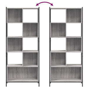 vidaXL Bookcase Grey Sonoma 72x28x172 cm Engineered Wood