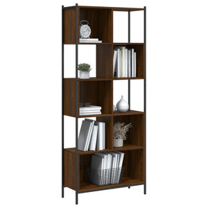 vidaXL Bookcase Brown Oak 72x28x172 cm Engineered Wood