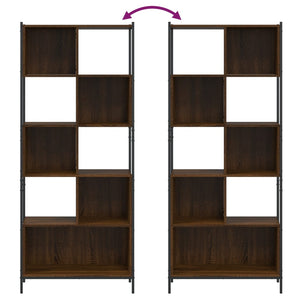 vidaXL Bookcase Brown Oak 72x28x172 cm Engineered Wood