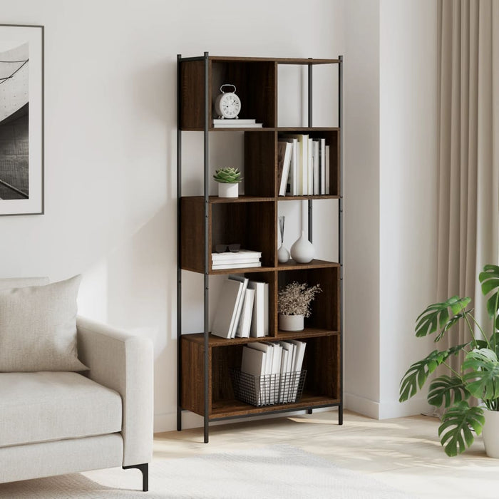 vidaXL Bookcase Brown Oak 72x28x172 cm Engineered Wood