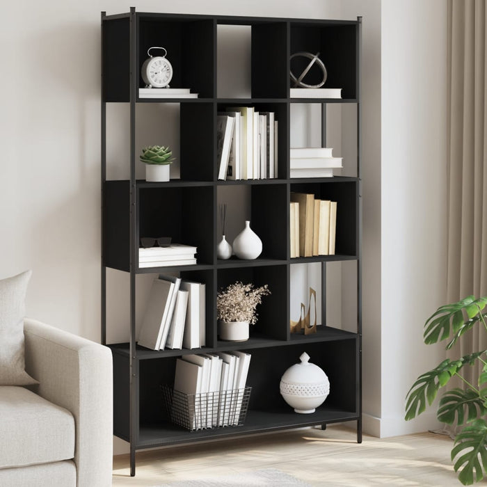 vidaXL Bookcase Black 102x28x172 cm Engineered Wood