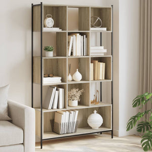 vidaXL Bookcase Sonoma Oak 102x28x172 cm Engineered Wood