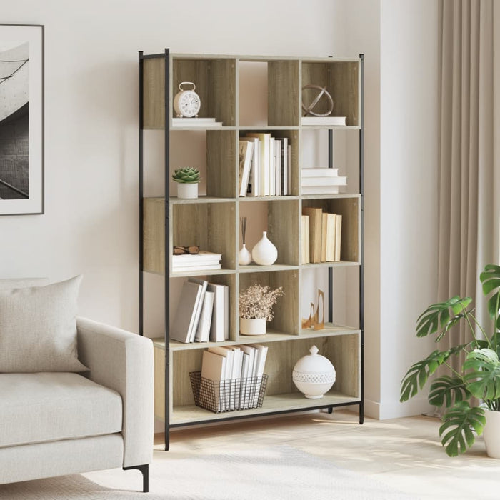 vidaXL Bookcase Sonoma Oak 102x28x172 cm Engineered Wood