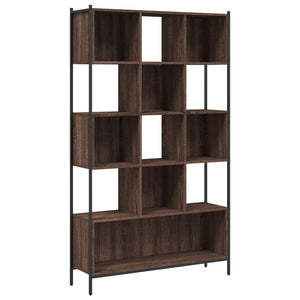 vidaXL Bookcase Brown Oak 102x28x172 cm Engineered Wood