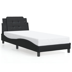 vidaXL Bed Frame without Mattress Black 80x200 cm Faux Leather