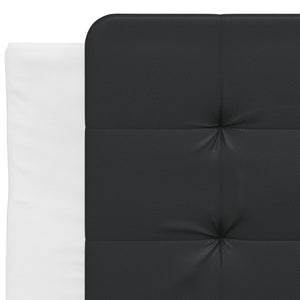 vidaXL Bed Frame with Headboard White and Black 80x200 cm Faux Leather