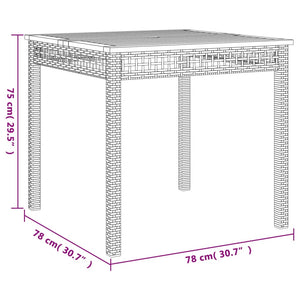 vidaXL 3 Piece Garden Dining Set with Cushions Black Poly Rattan