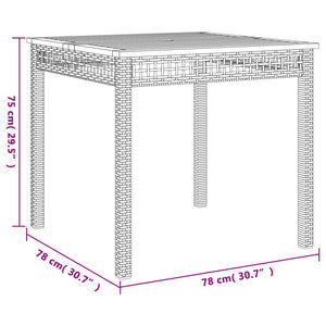 vidaXL 5 Piece Garden Dining Set with Cushions Grey Poly Rattan