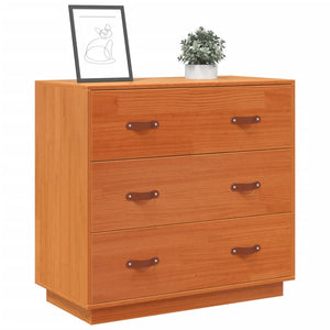 vidaXL Sideboard Wax Brown 80x40x75 cm Solid Wood Pine