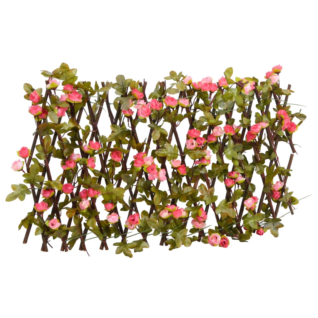 vidaXL Artificial Ivy Trellis Expandable Dark Pink 180x20 cm