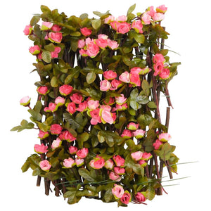 vidaXL Artificial Ivy Trellis Expandable 5 pcs Dark Pink 180x20 cm