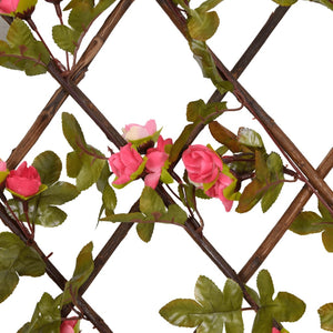 vidaXL Artificial Ivy Trellis Expandable 5 pcs Dark Pink 180x20 cm