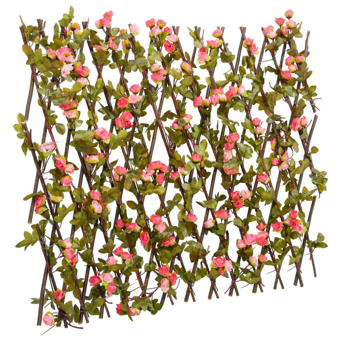 vidaXL Artificial Ivy Trellis Expandable Dark Pink 180x60 cm