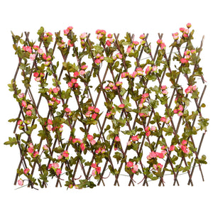 vidaXL Artificial Ivy Trellis Expandable Dark Pink 180x60 cm