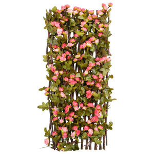 vidaXL Artificial Ivy Trellis Expandable Dark Pink 180x60 cm