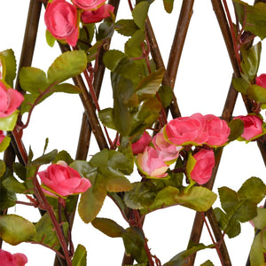 vidaXL Artificial Ivy Trellis Expandable Dark Pink 180x60 cm