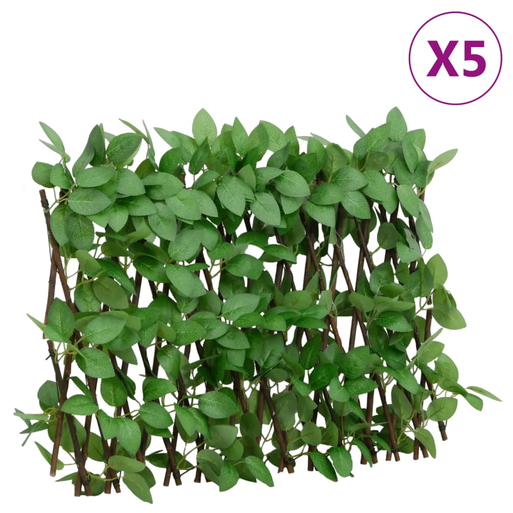 vidaXL Artificial Ivy Trellis Expandable 5 pcs Green 180x30 cm