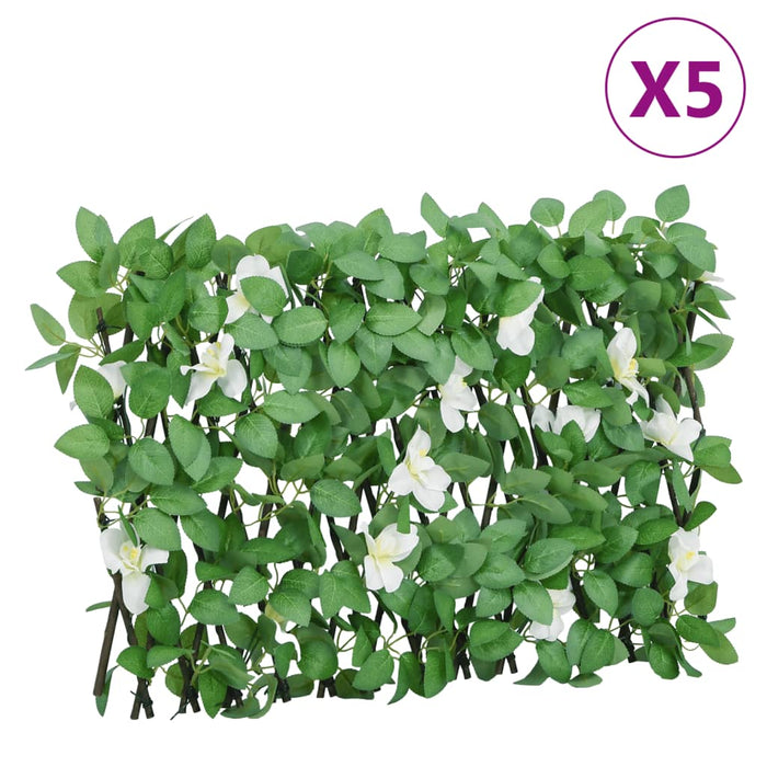 vidaXL Artificial Ivy Trellis Expandable Green 5 pcs 180x30 cm