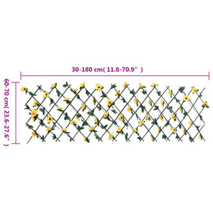 vidaXL Artificial Ivy Trellis Expandable Yellow 180x60 cm