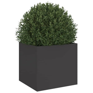 vidaXL Planter Black 32x30x29 cm Cold-rolled Steel