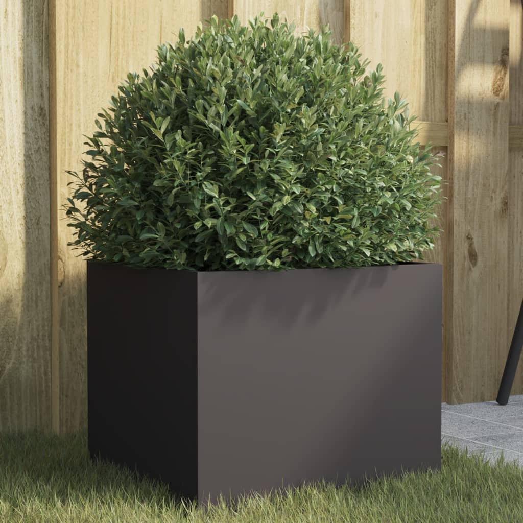 vidaXL Planter Black 32x30x29 cm Cold-rolled Steel