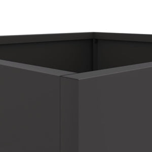 vidaXL Planters 2 pcs Black 32x30x29 cm Steel