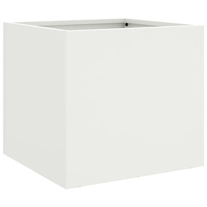 vidaXL Planters 2 pcs White 32x30x29 cm Steel