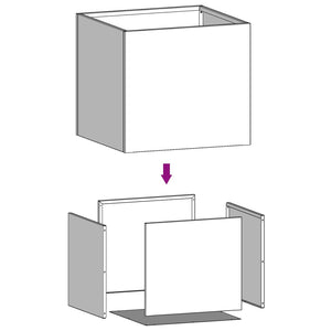 vidaXL Planters 2 pcs White 32x30x29 cm Steel