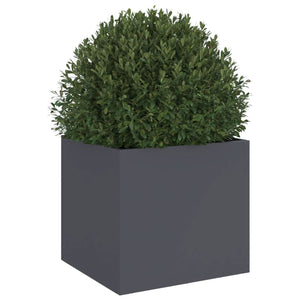 vidaXL Planter Anthracite 32x30x29 cm Cold-rolled Steel