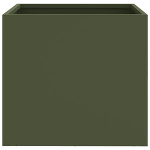 vidaXL Planter Olive Green 32x30x29 cm Steel