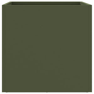 vidaXL Planter Olive Green 32x30x29 cm Steel