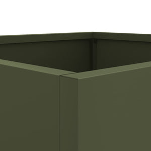 vidaXL Planter Olive Green 32x30x29 cm Steel