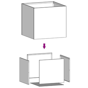 vidaXL Planters 2 pcs Black 42x40x39 cm Steel