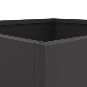 vidaXL Planters 2 pcs Black 42x40x39 cm Steel